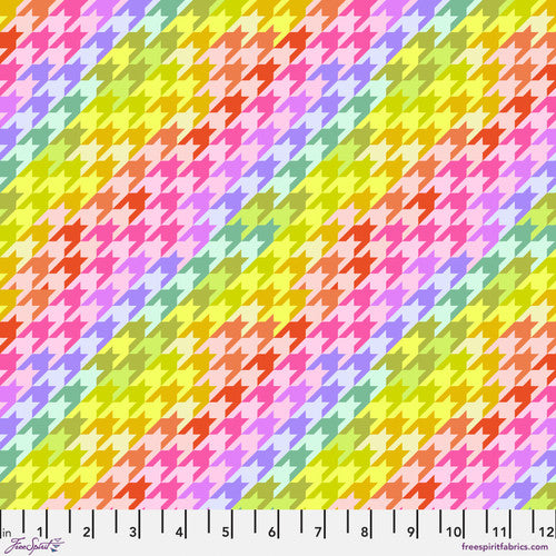 Sweet Tooth MOONBEAM UNTAMED Houndstooth Tula Pink Fabric Sold by the Half Yard