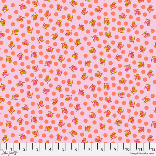 Impending Bloom LUNAR Pink UNTAMED Tula Pink Fabric Sold by the Half Yard