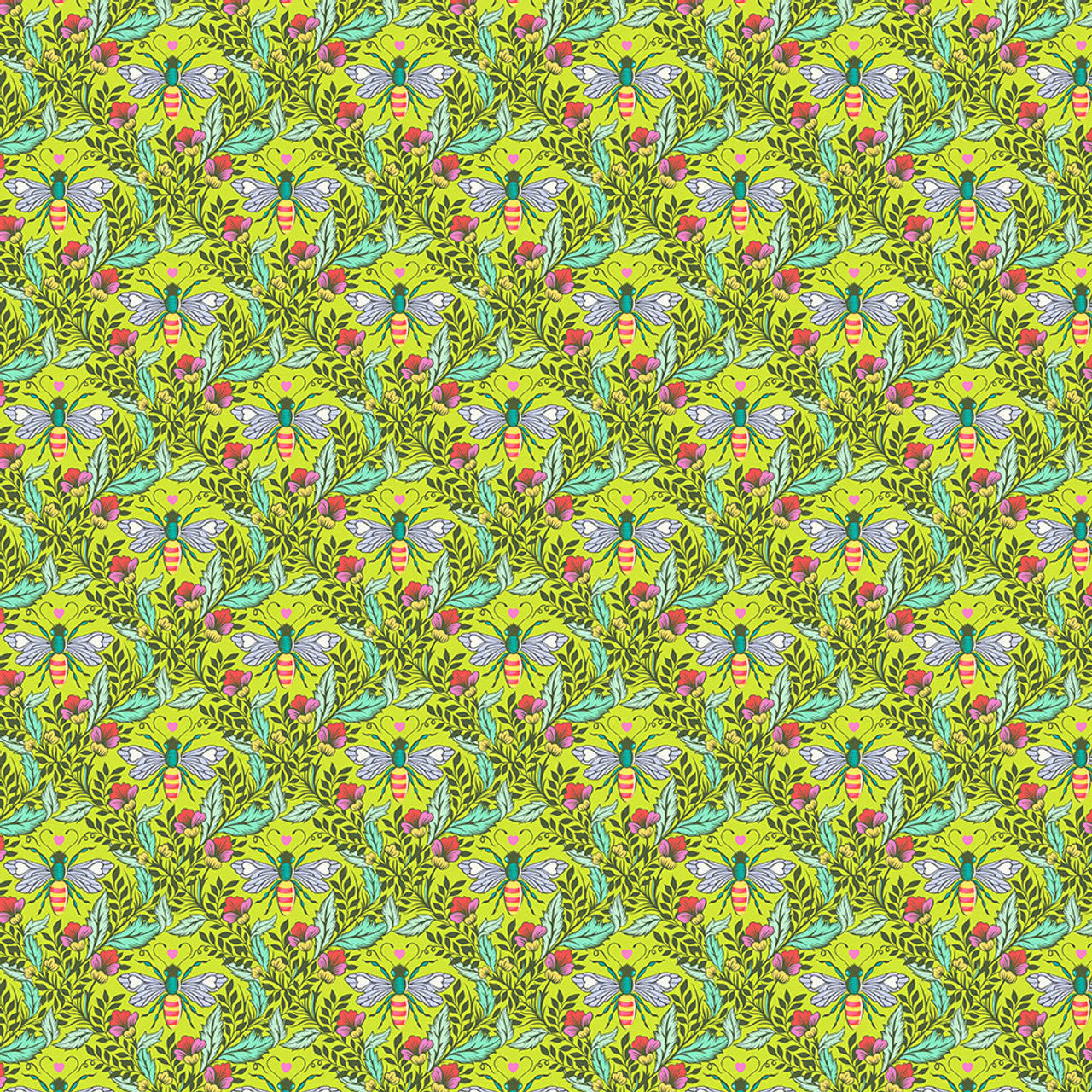 FreeSpirit Fabrics Full Moon Forest II Tula Pink Shake Your Honey Maker ENCHANTED Green
