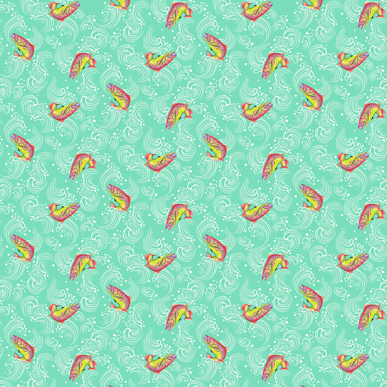 FreeSpirit Fabrics Full Moon Forest II Tula Pink Sofishticated ENCHANTED Turquoise