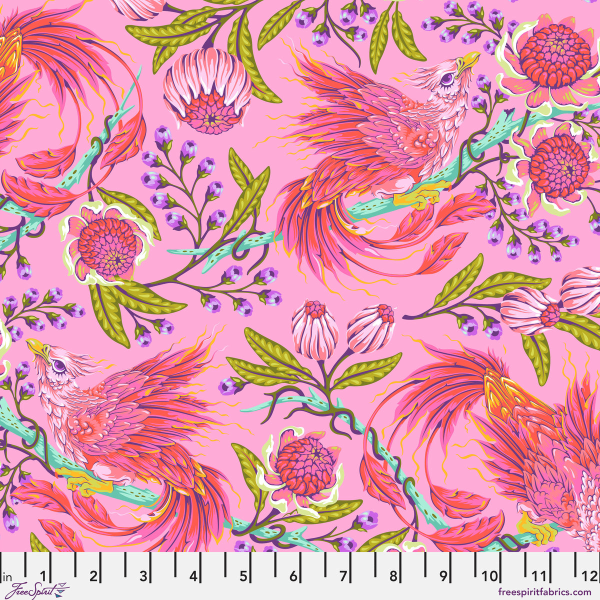 PWTP281.WILDORCHID Tula Pink Hot Wings Wildorchid Legendary Free Spirit Cotton Fabric