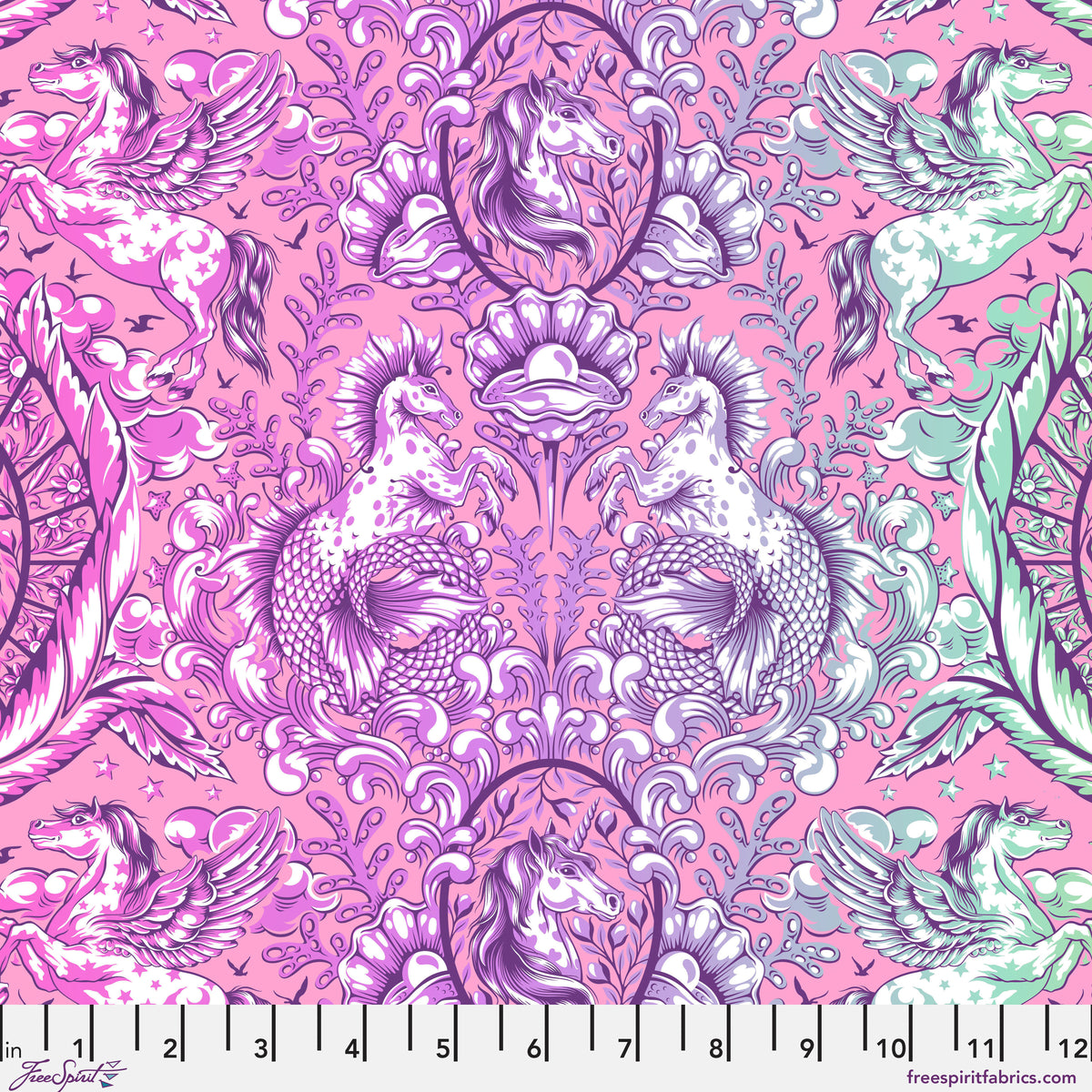 PWTP284.WILDORCHID Tula Pink Pony Tales Wildorchid Legendary Free Spirit Cotton Fabric