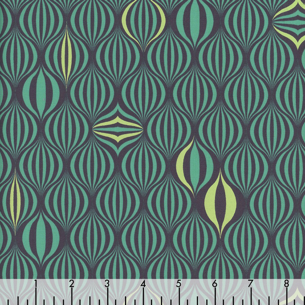 Light the Way MOONBEAM Green UNTAMED Tula Pink Fabric Sold by the Half Yard