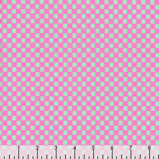 Check Please COSMIC Pink Blue UNTAMED Tula Pink Fabric Sold by the Half Yard