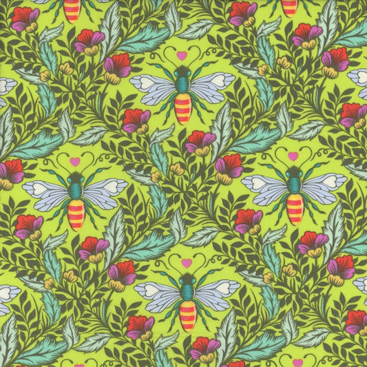 FreeSpirit Fabrics Full Moon Forest II Tula Pink Shake Your Honey Maker ENCHANTED Green