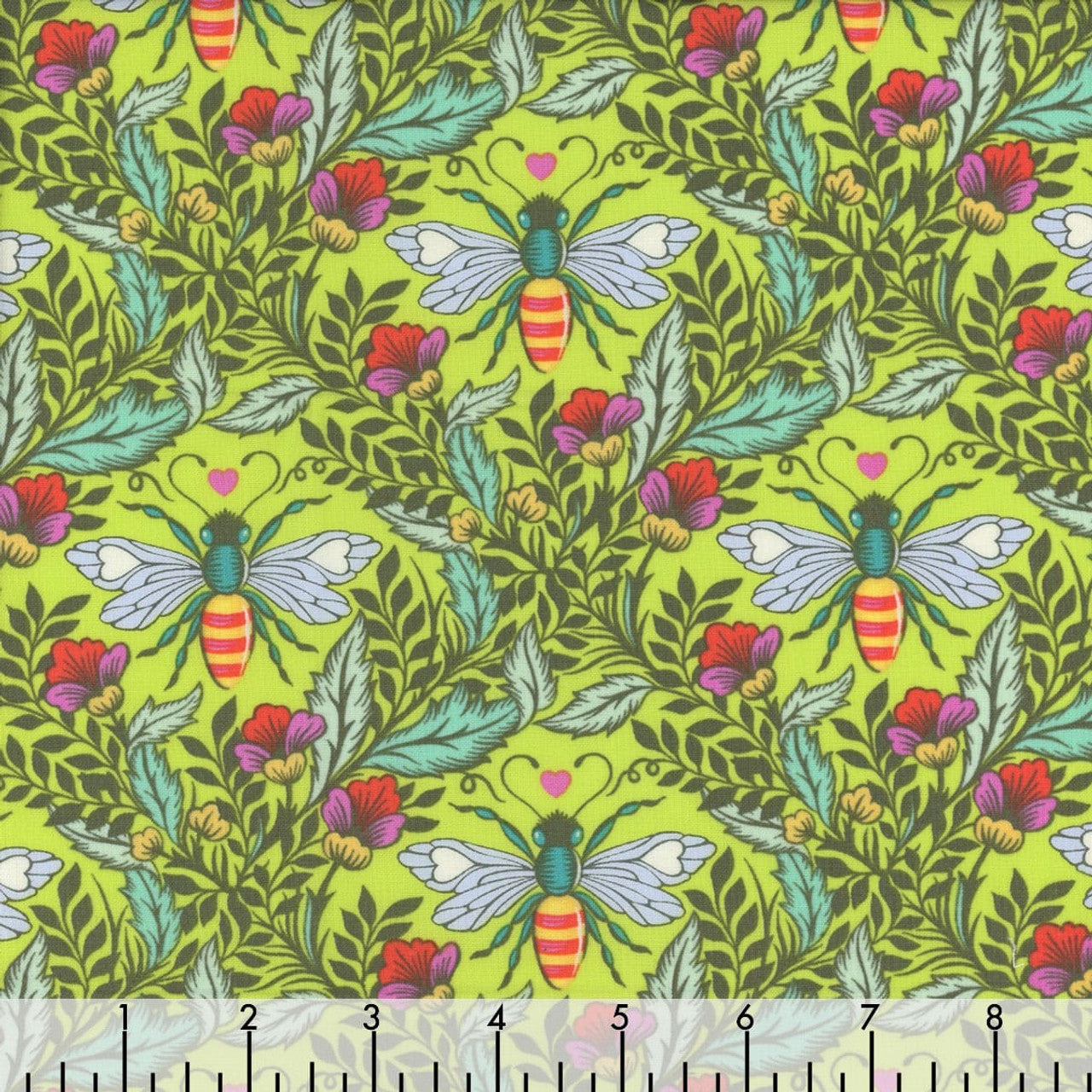FreeSpirit Fabrics Full Moon Forest II Tula Pink Shake Your Honey Maker ENCHANTED Green
