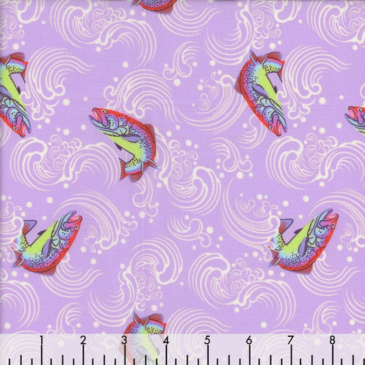 FreeSpirit Fabrics Full Moon Forest II Tula Pink Sofishticated BLOSSOM Purple