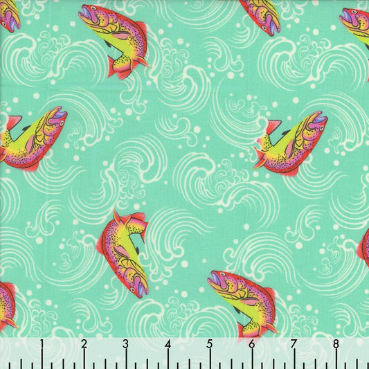 FreeSpirit Fabrics Full Moon Forest II Tula Pink Sofishticated ENCHANTED Turquoise