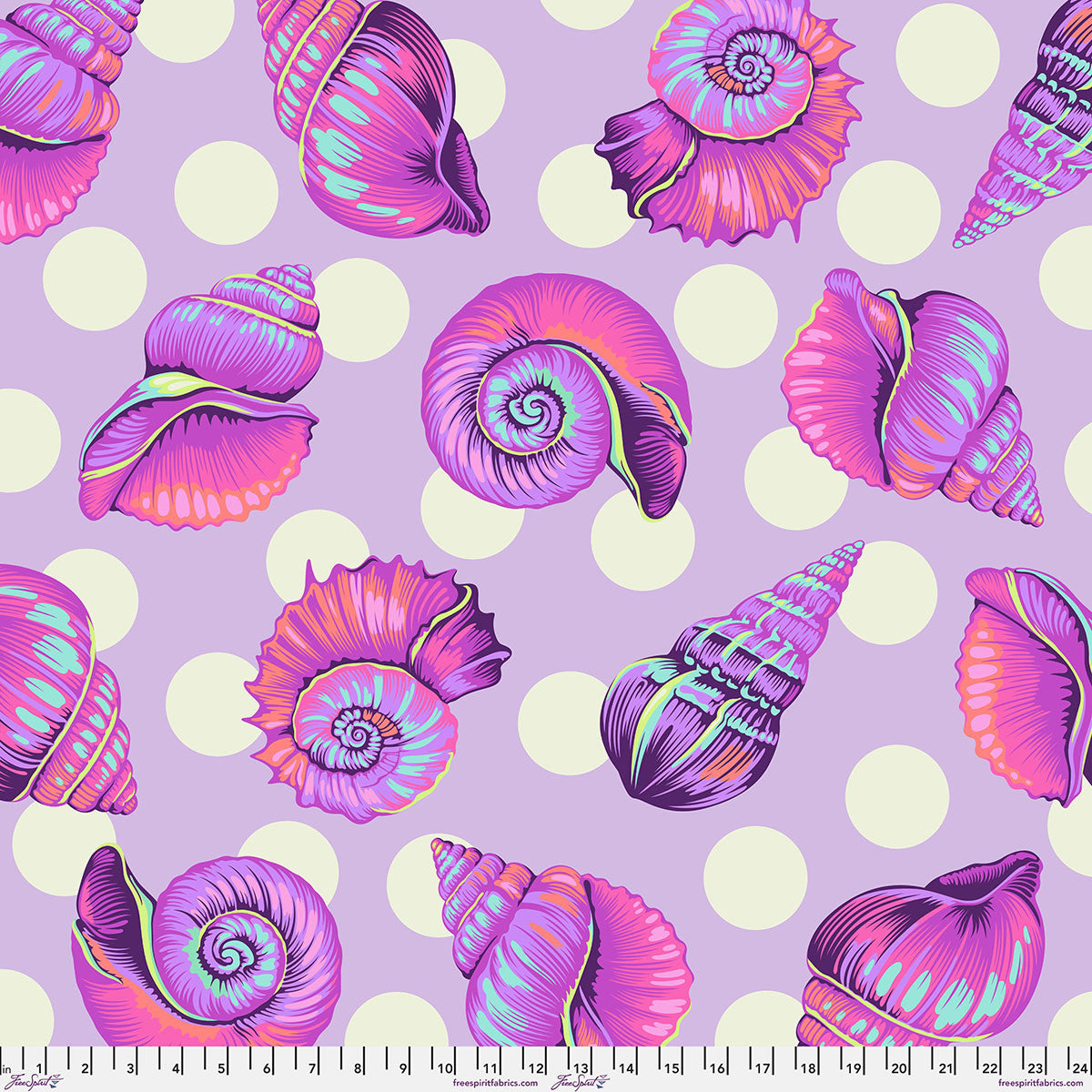 Big Shelly ULTRAVIOLET Quilt Back 108 Floral Reef by Tula Pink Sold by the Yard
