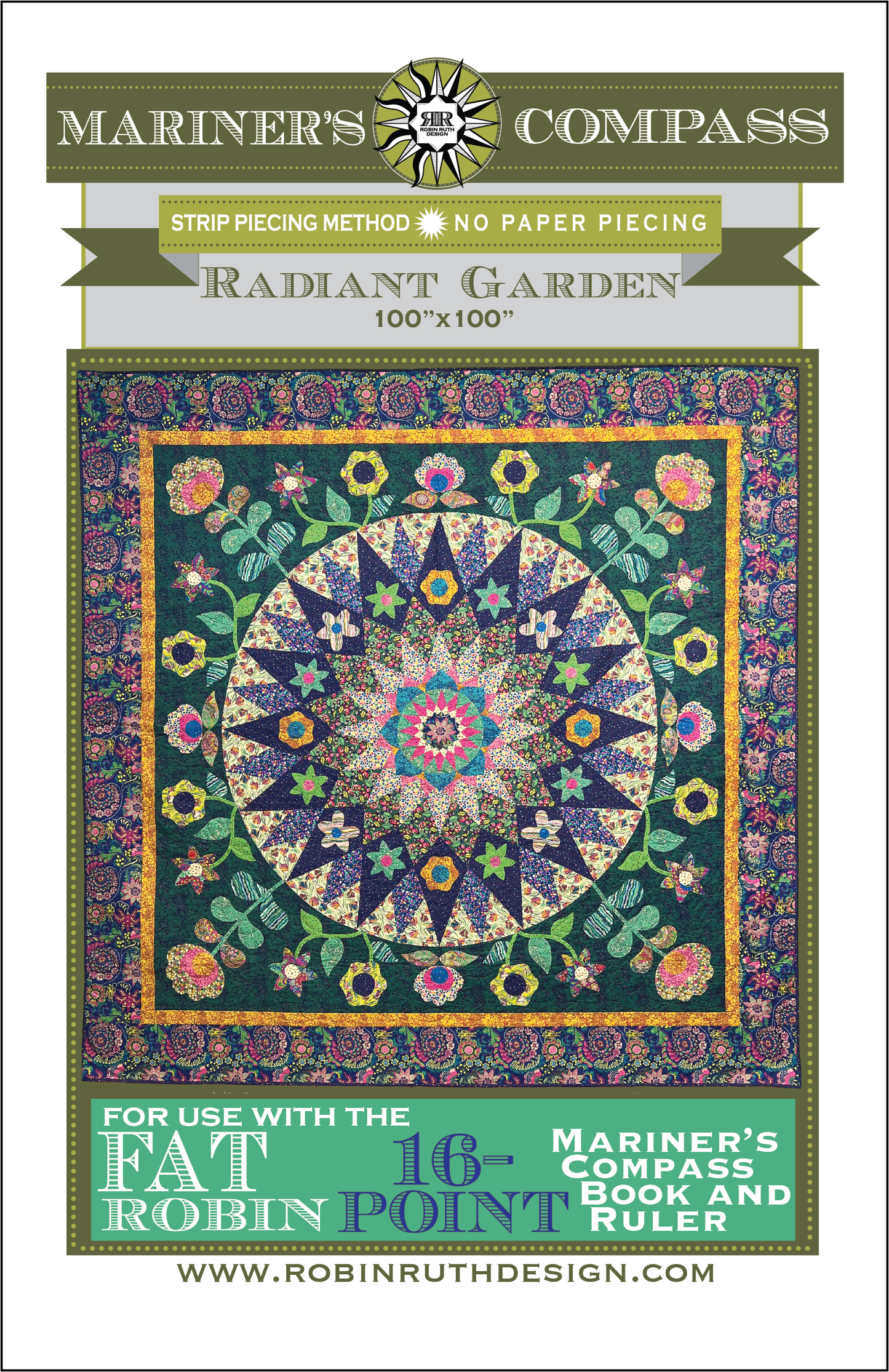 RR241 Radiant Garden Fat Robin Quilt Pattern