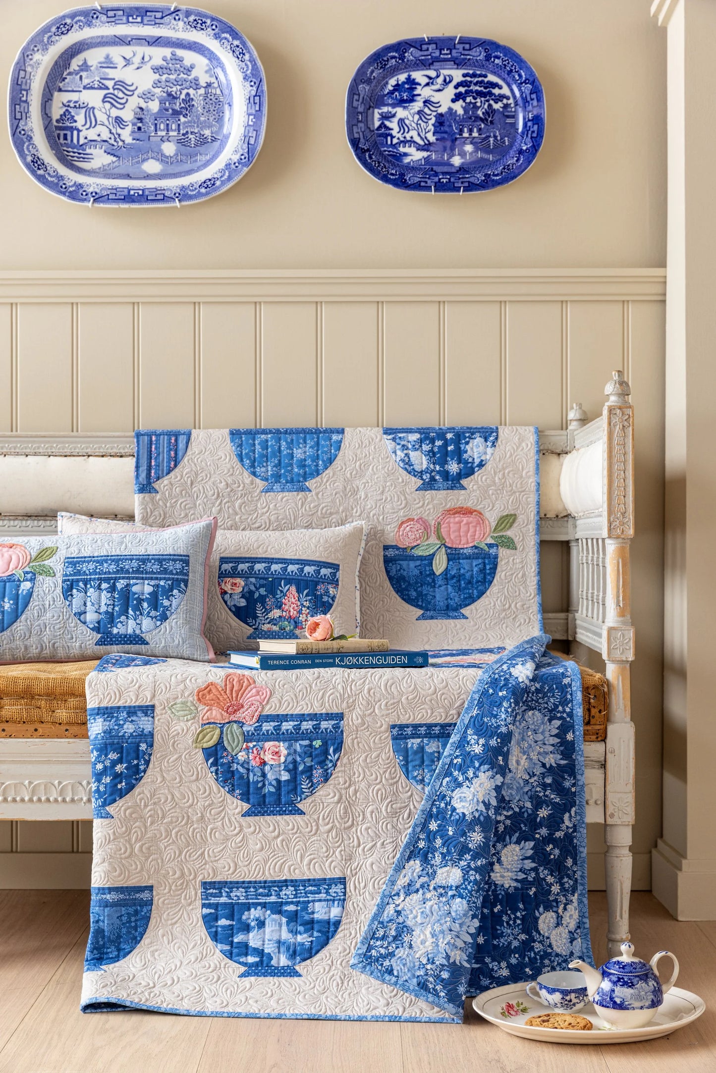 TIL100673 Something Blue - Isolde Night Tilda Fabric Sold by the Half Yard