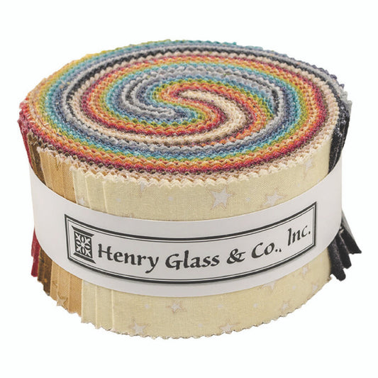 42 pc Starry Basics Jelly Roll 2.5 inch Strips for Henry Glass