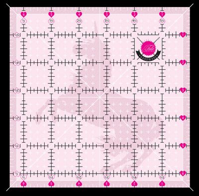 TP2SQ6 Tula Pink 6.5in x 6.5in Non Slip Unicorn Ruler