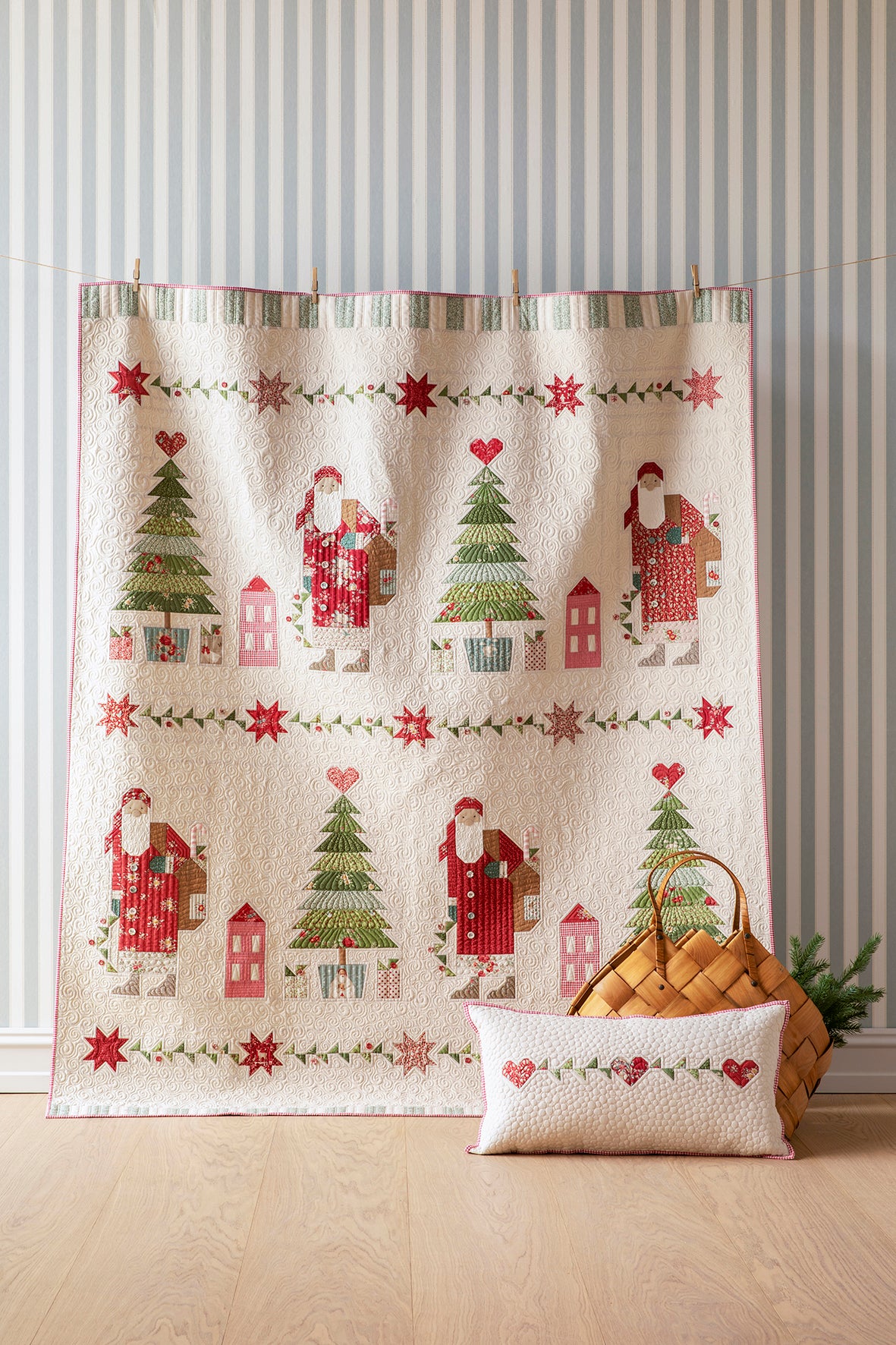 Tilda Merry Little Christmas BLENDER Burgundy Fabric in Noel RED
