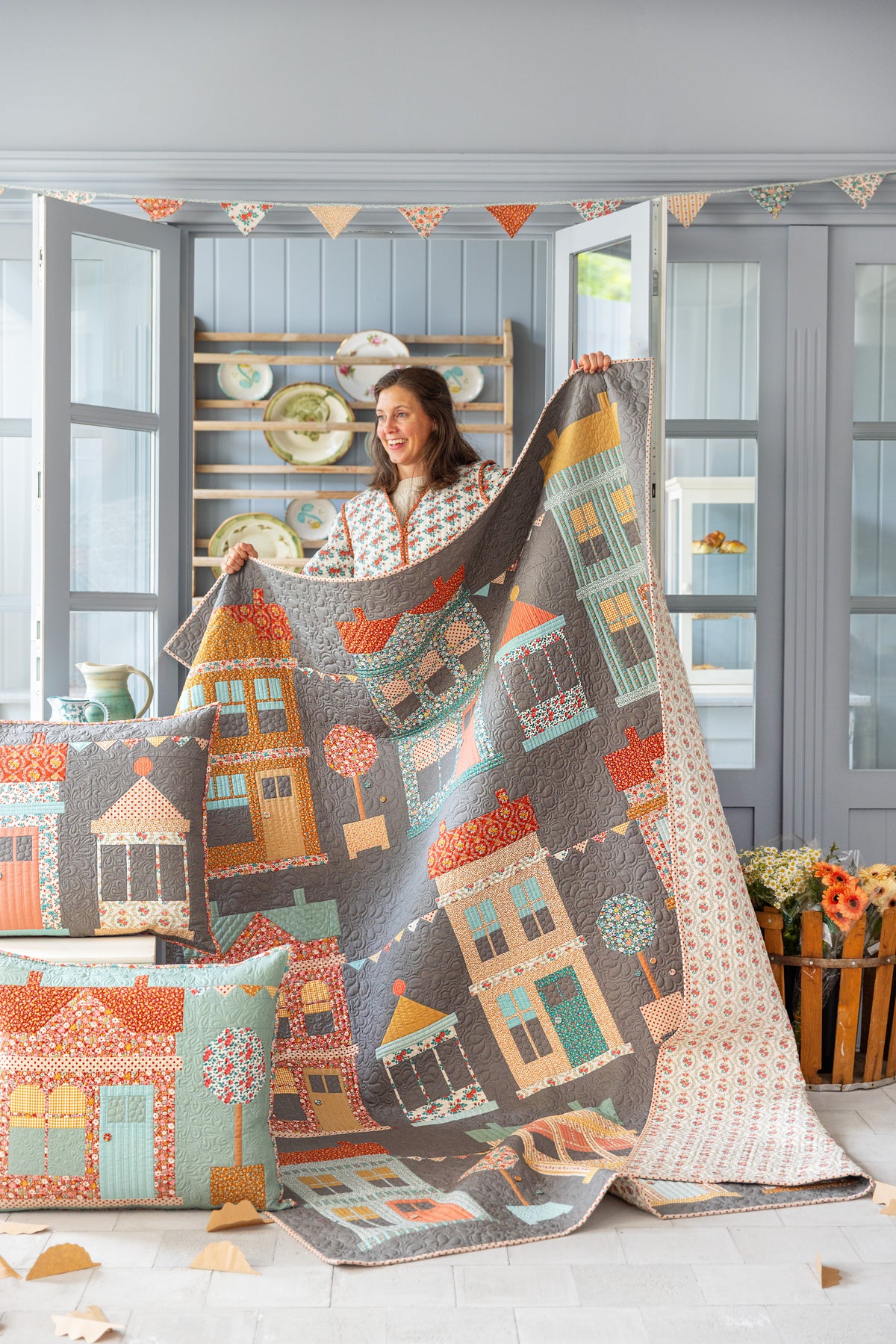TIL300275 Tilda Village Life Fat Quarter Bundle of 5 Fabrics Cotton Fabric