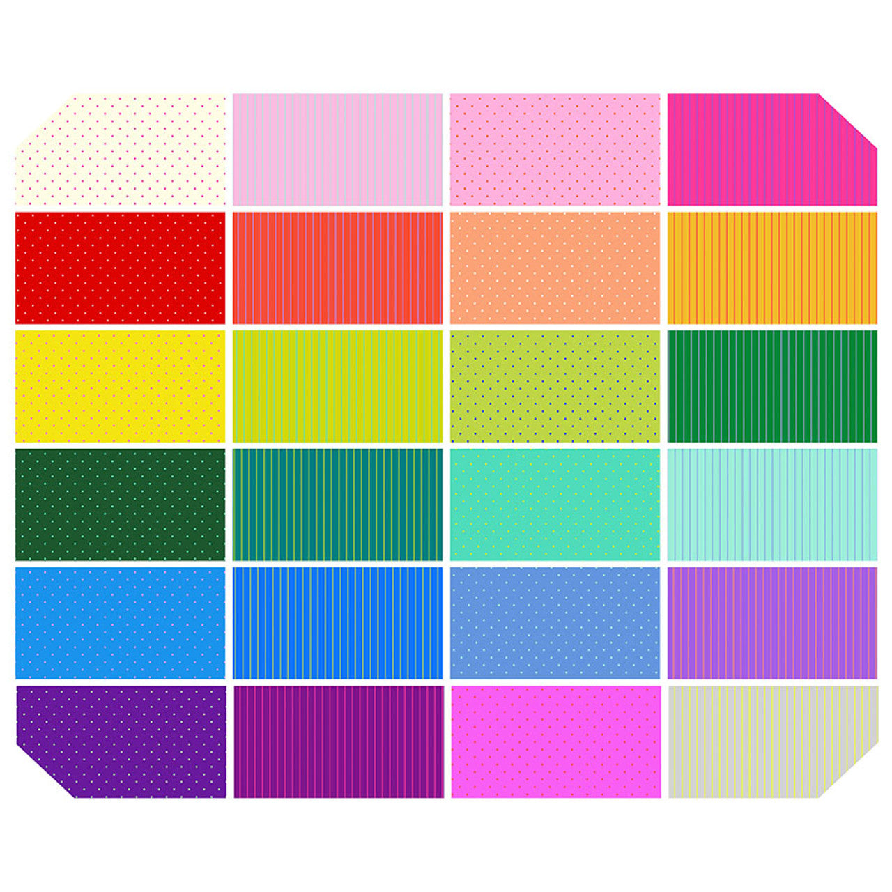 Tiny Coordinates - 5" Charm Pack || True Colors by Tula Pink