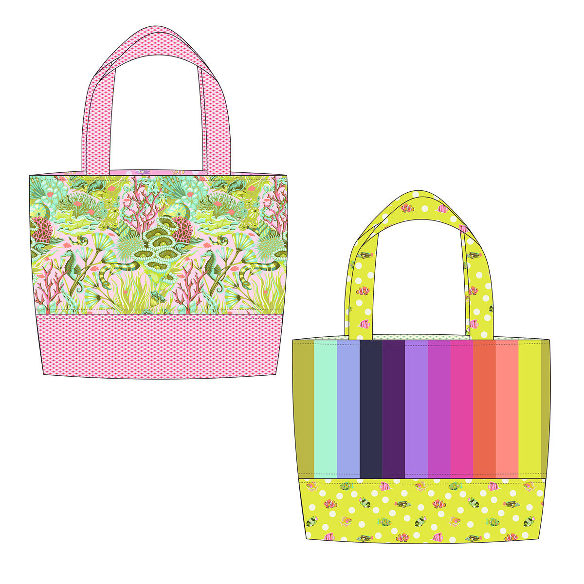 Reef What You Sew CORALLINE Floral Reef by Tula Pink Sold by the Half Yard