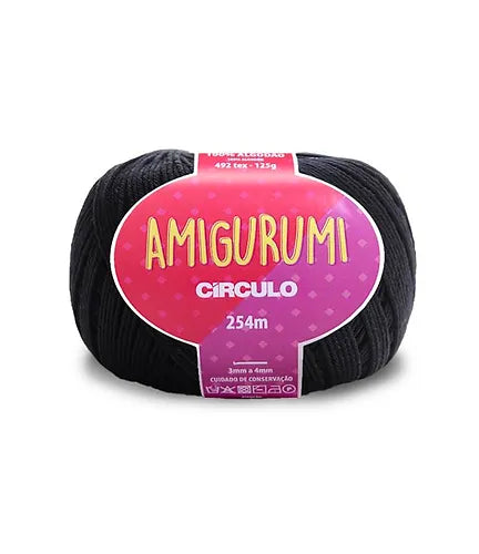 AMIGURUMI Yarn by Circulo BLACK (8990)