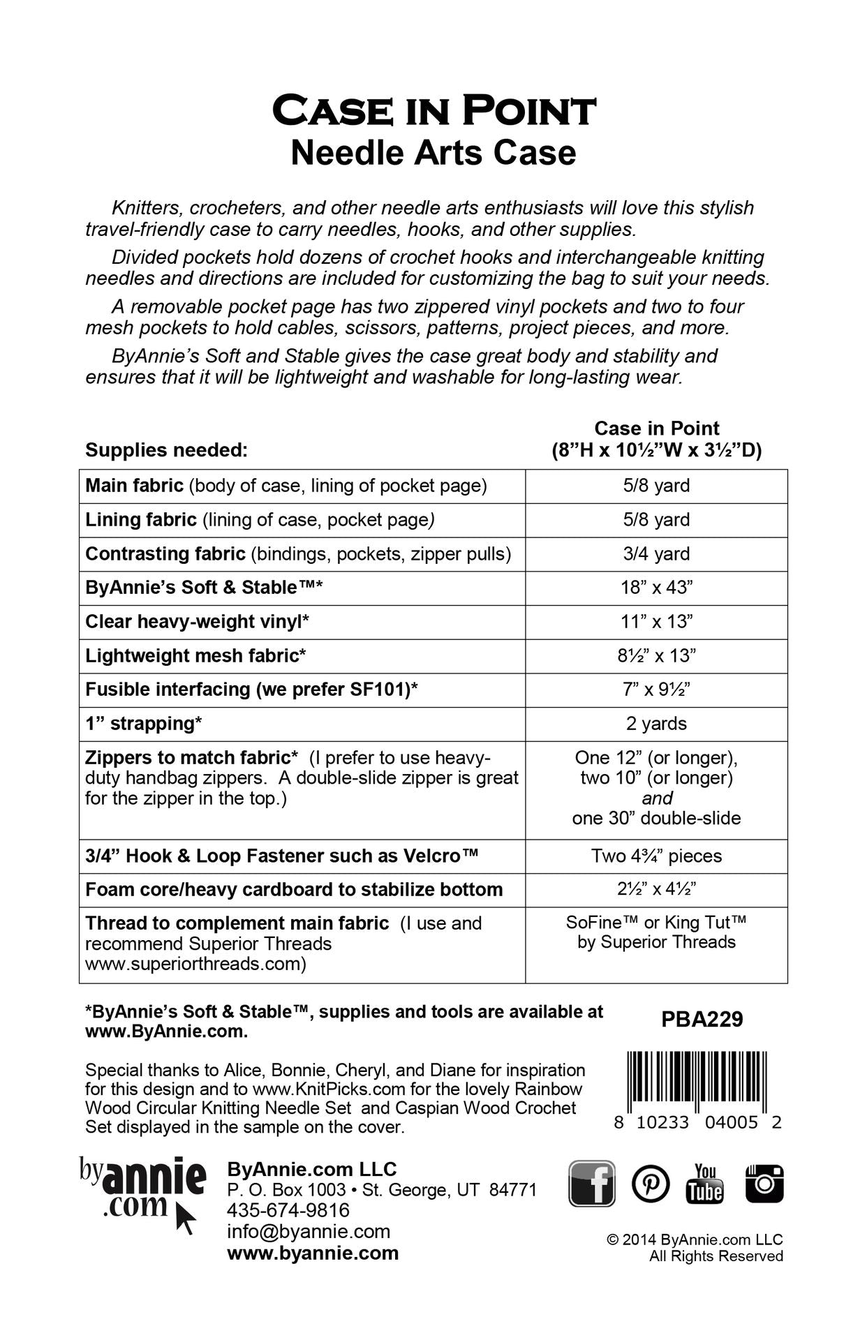 Case In Point Knitting / Crochet Bag Sewing Pattern By Annie