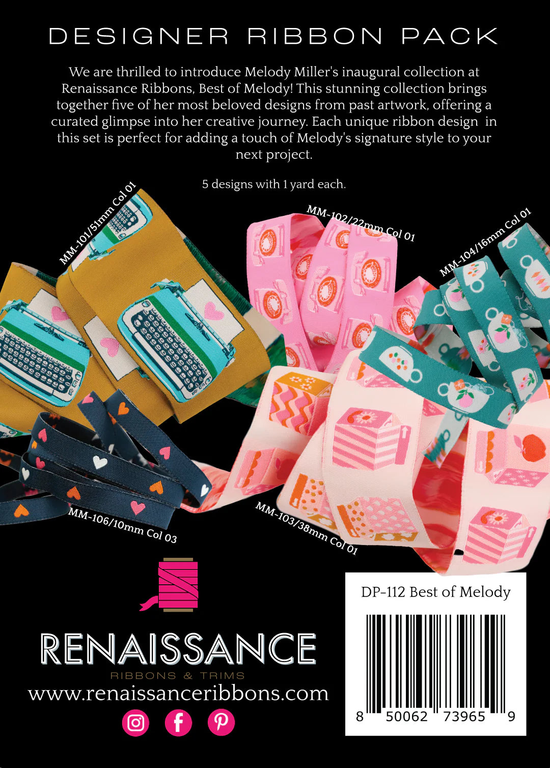 Best of Melody Miller - Designer Pack Ribbon by Melody Miller for Renaissance Ribbons