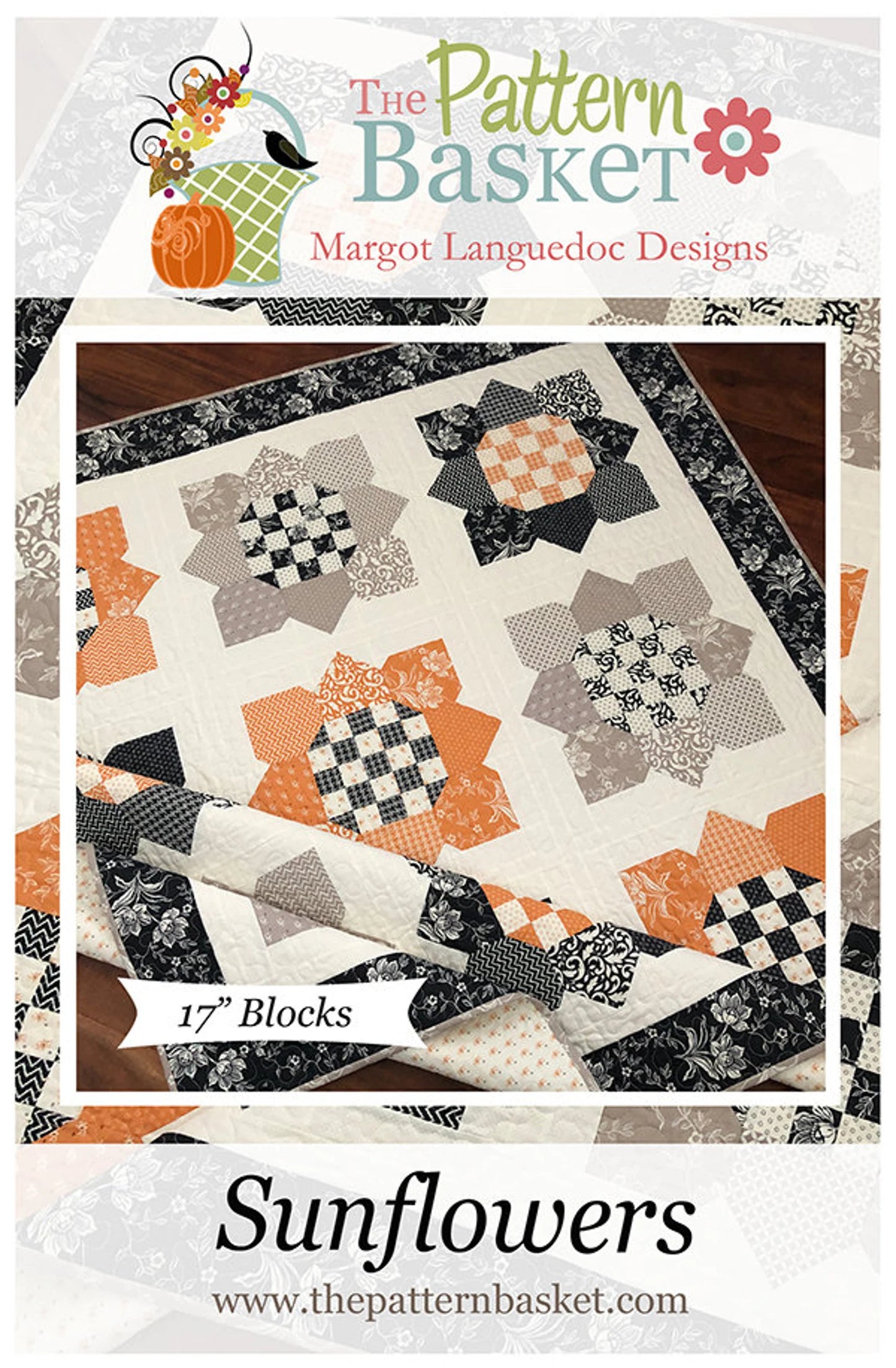 Halloween Fall Sunflowers Quilt Kit