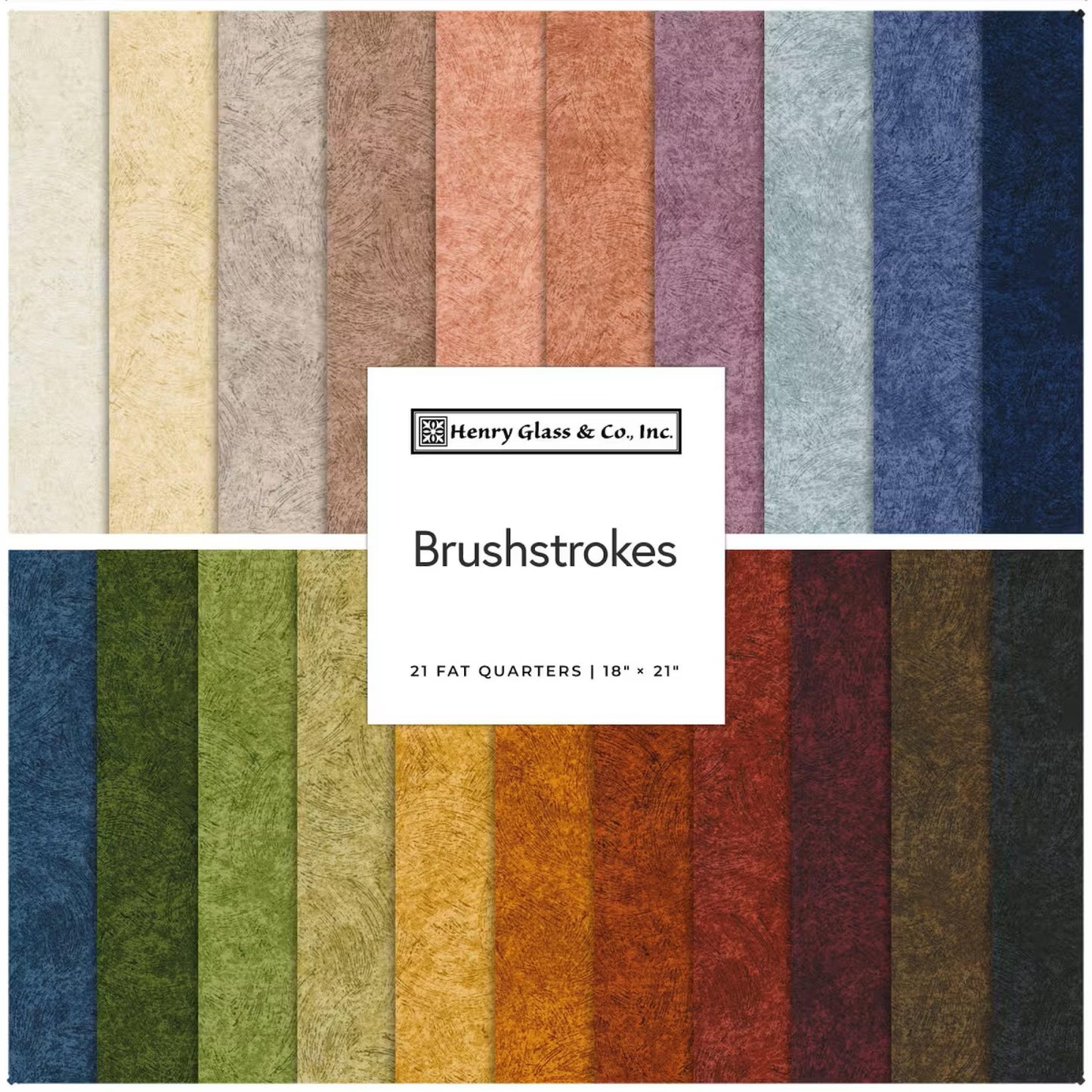 Brushstrokes - Fat Quarter Bundle - 21 Pieces By: Color Principal for Henry Glass & Co.