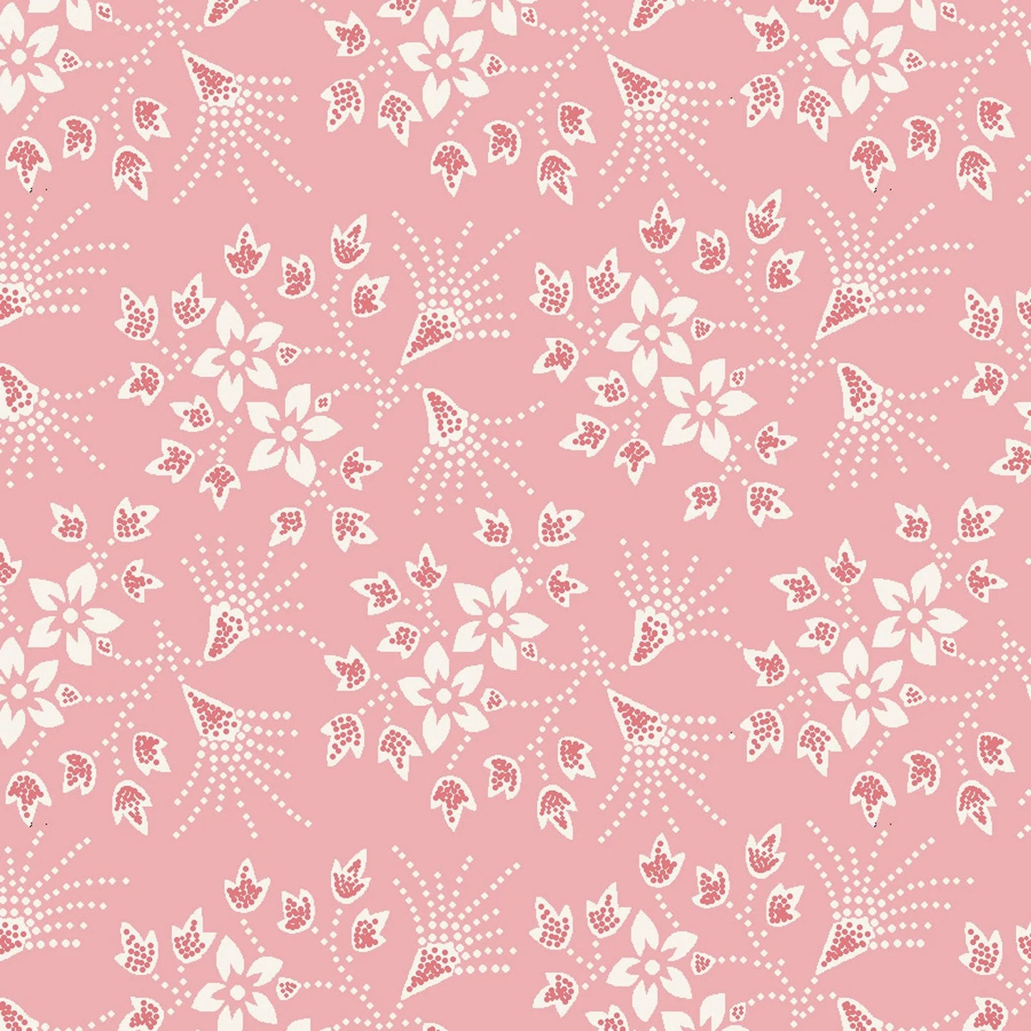 VALENTINE WISHES MEDIUM FLORAL SPRAYS PINK | 1025-22 by Henry Glass Fabrics