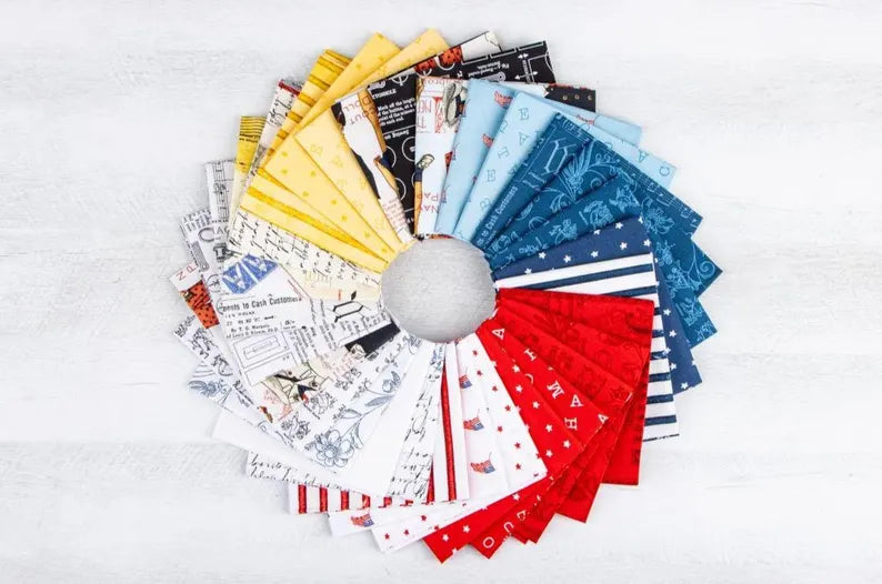 Sew America 1 Yard Bundle Gray 10pc by J. Wecker Frisch for Riley Blake