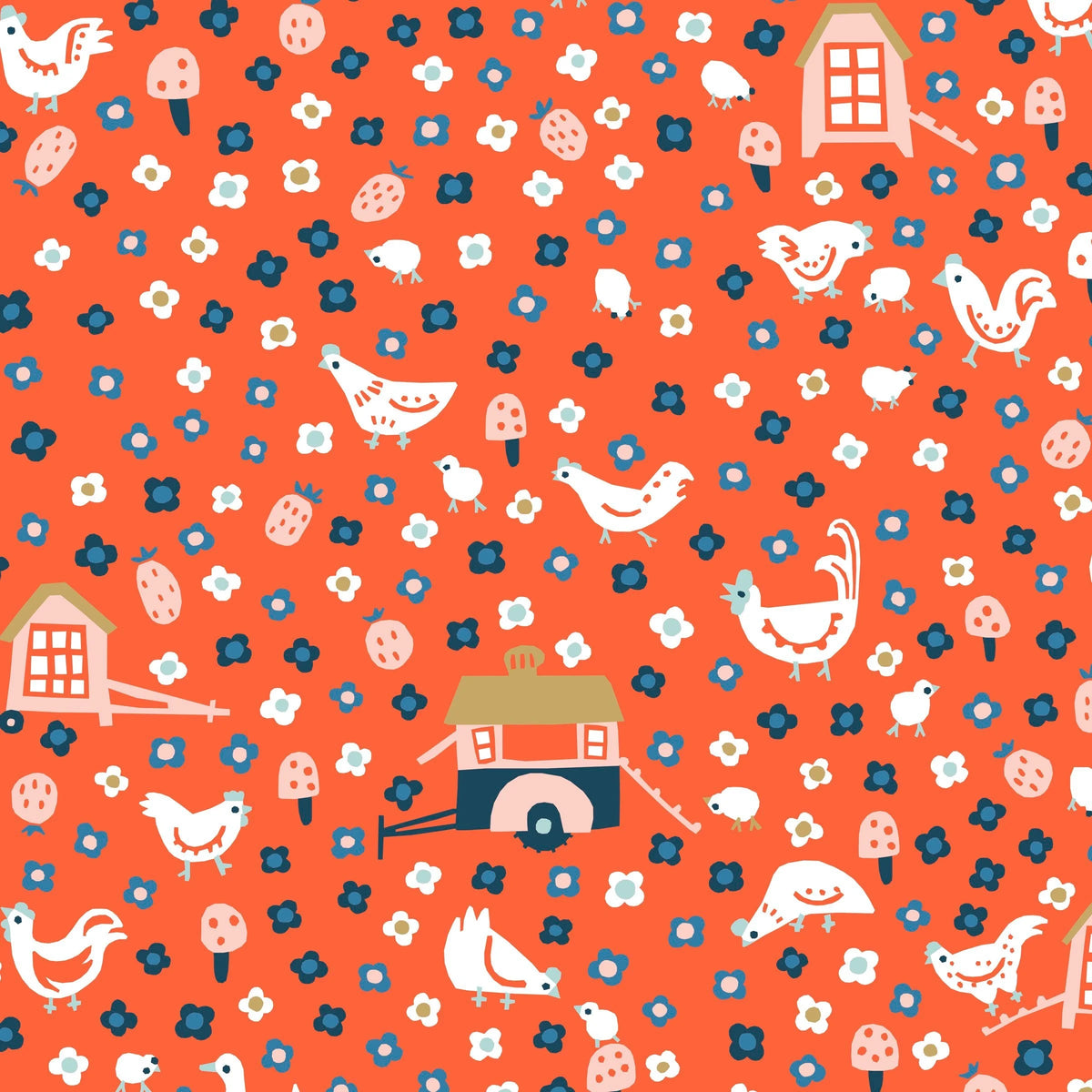 Little House Cottons Chicken Coop Morning