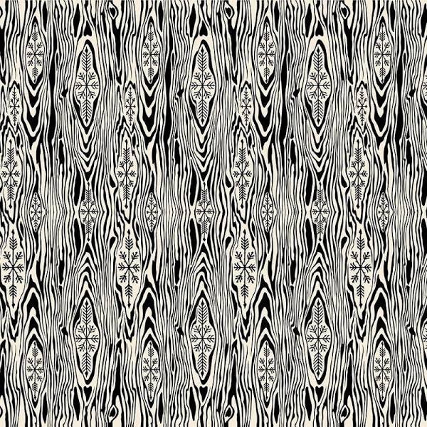 Yule Log Ink Black and White Flannel Holiday Homies by Tula Pink Fabric