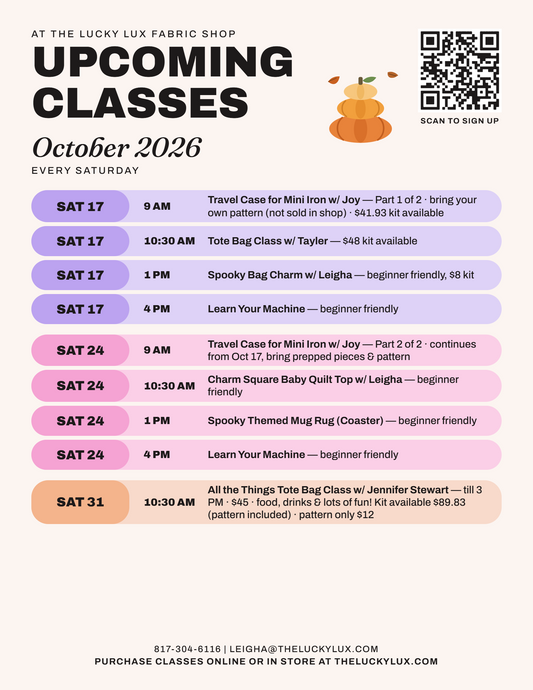 Class Schedule as of 10/14/2026