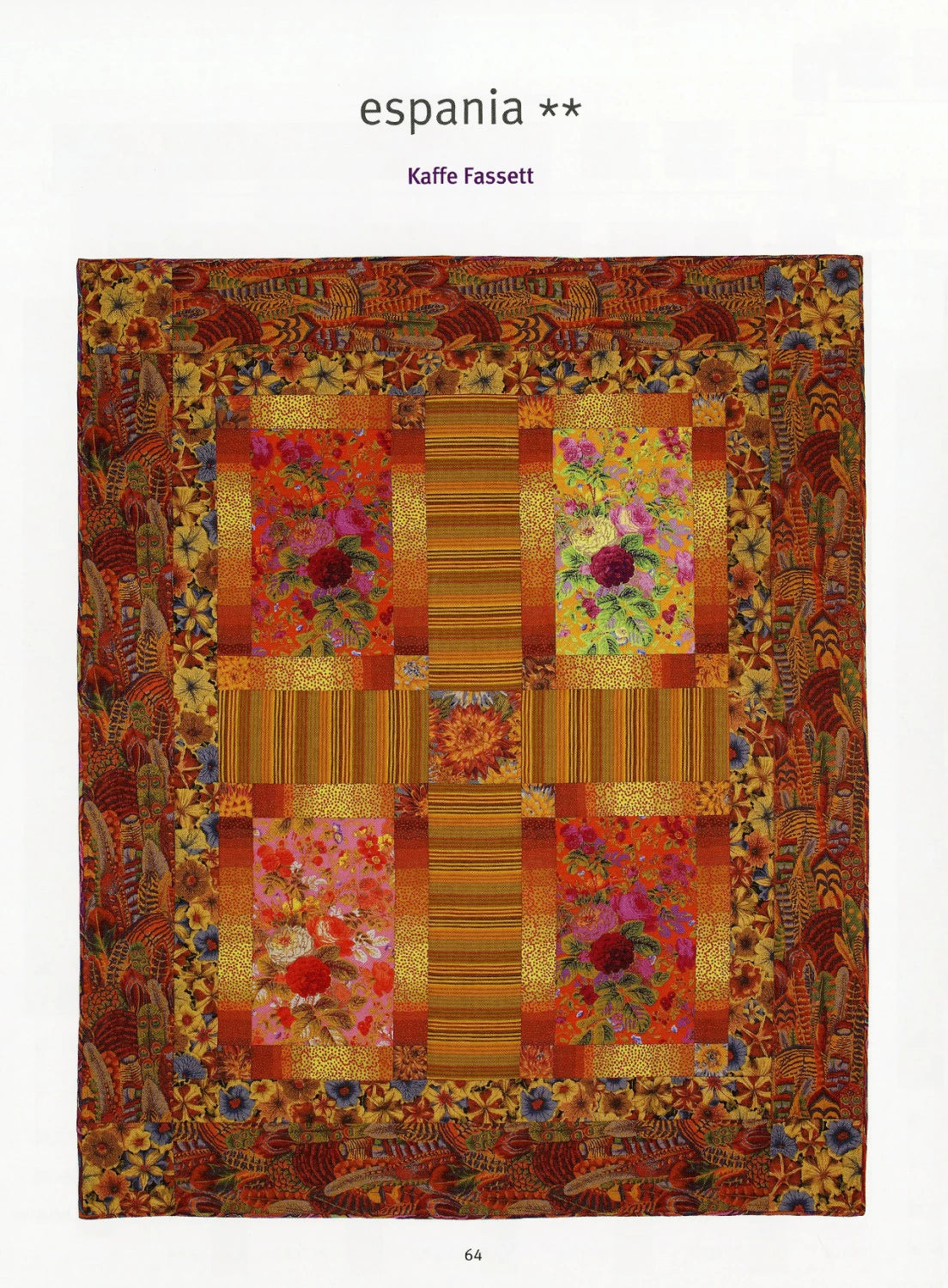 Kaffe Fassett's Quilt Grandeur Pattern Book # 071474