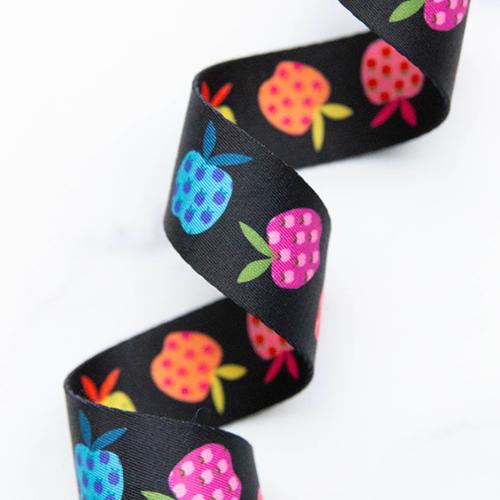 SSCWEB57 Webbing Rainbow Apples 1.5in Stitch Supply Co Trim