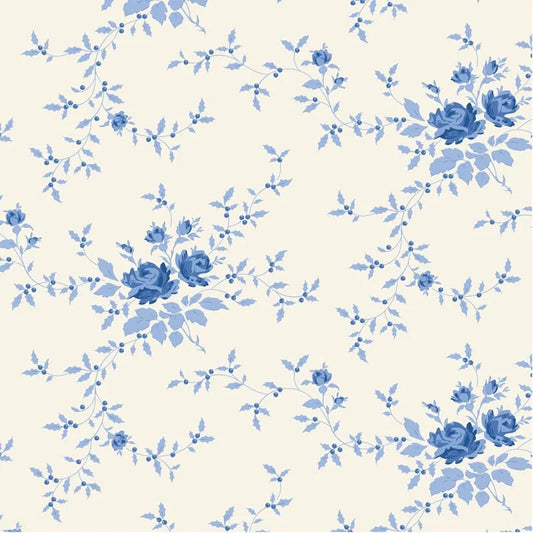 TIL100661 Something Blue - Noel Blue Tilda Fabric Sold by the Half Yard