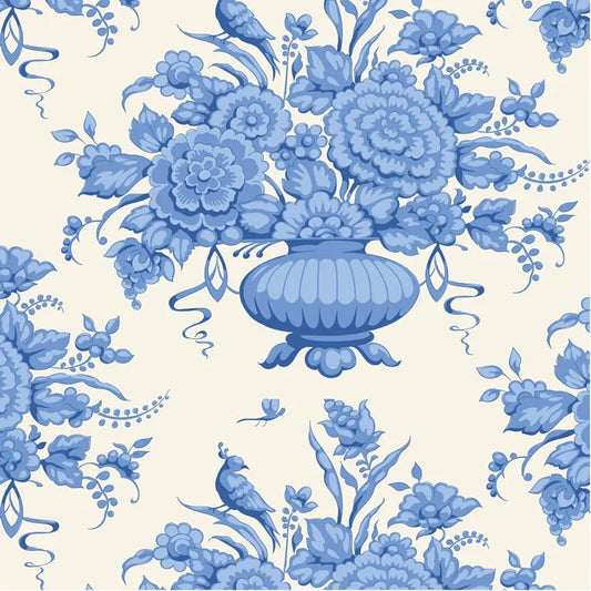 TIL100662 Something Blue - Afina Blue Tilda Fabric Sold by the Half Yard