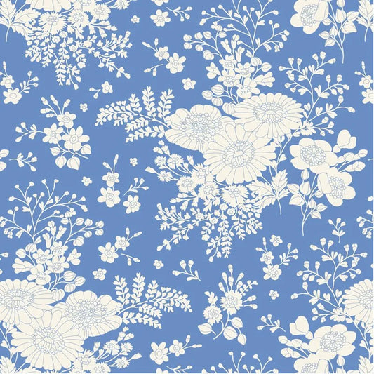 TIL100663 Something Blue - Isolde Cornflower Tilda Fabric Sold by the Half Yard