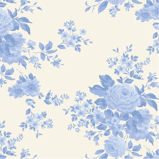 TIL100664 Something Blue - Carol Pale Blue Tilda Fabric Sold by the Half Yard