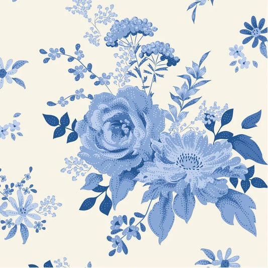 TIL100667 Something Blue - Wildgarden Blue Tilda Fabric Sold by the Half Yard