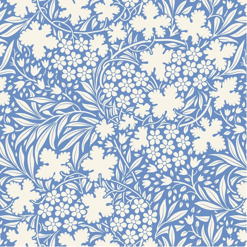 TIL100668 Something Blue - Bushbloom Blue Tilda Fabric Sold by the Half Yard