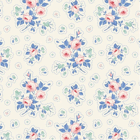 TIL100669 Something Blue - First Kiss Cream Tilda Fabric Sold by the Half Yard