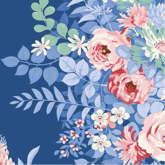 TIL100675 Something Blue - Whimsyflower Night Tilda Fabric Sold by the Half Yard