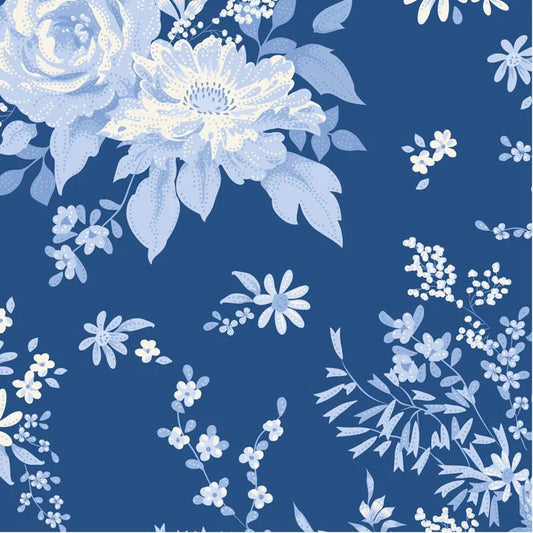TIL100677 Something Blue - Wildgarden Night Tilda Fabric Sold by the Half Yard