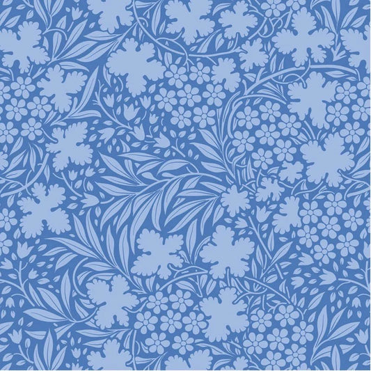 TIL100678 Something Blue - Bushbloom Cornflower Tilda Fabric Sold by the Half Yard