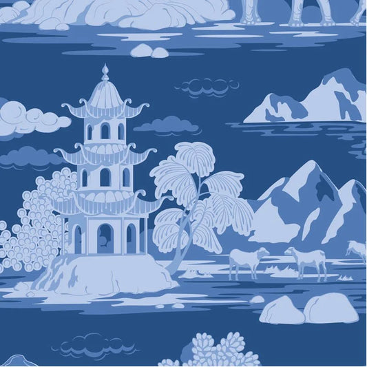 TIL100680-V15 Something Blue - Cottonview Night Tilda Fabric Sold by the Half Yard