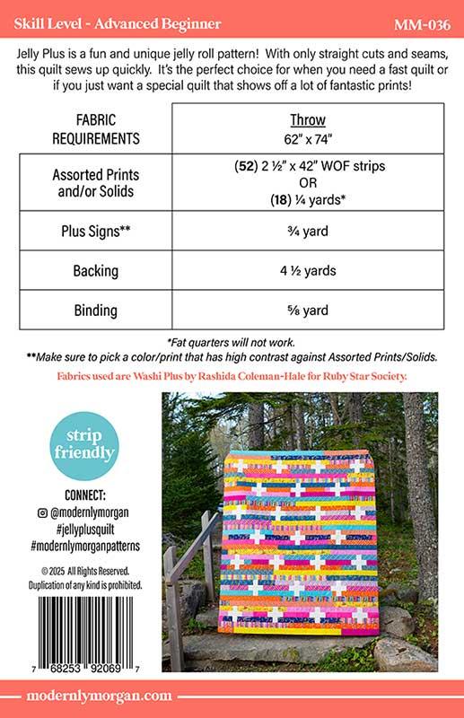 MM036 Jelly Plus Modernly Morgan Quilt Pattern