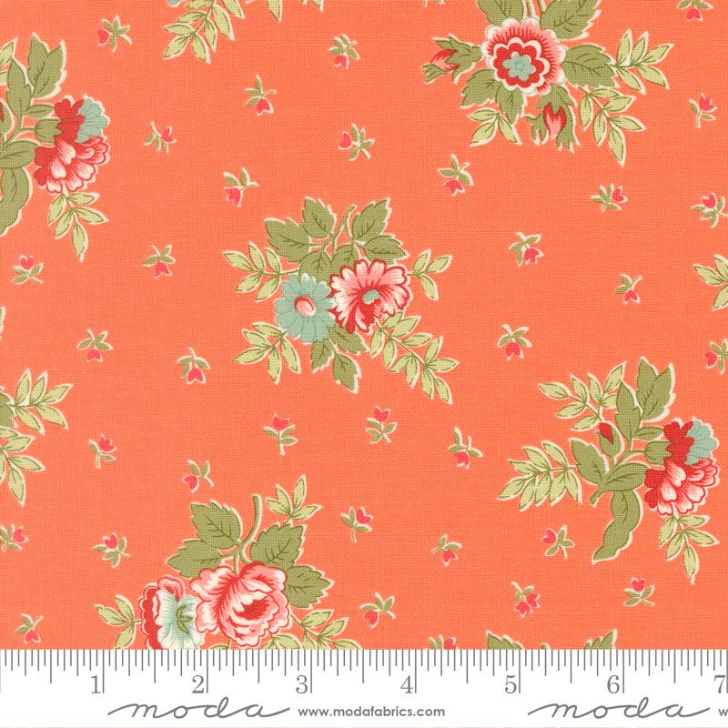 Apricot Candy Coral 3100-20 by Bunny Hill Designs for Moda Sold by the Half Yard