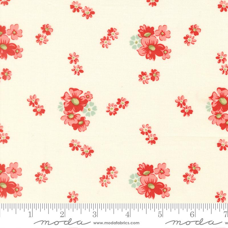 Apricot Candy Cloud Rose 3101-29 by Bunny Hill Designs for Moda Sold by the Half Yard