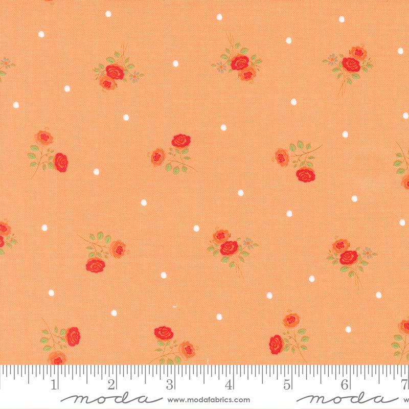 Apricot Candy Peach 3103-21 by Bunny Hill Designs for Moda Sold by the Half Yard