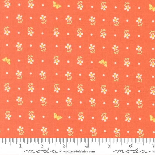 Apricot Candy Coral 3105-20 by Bunny Hill Designs for Moda Sold by the Half Yard