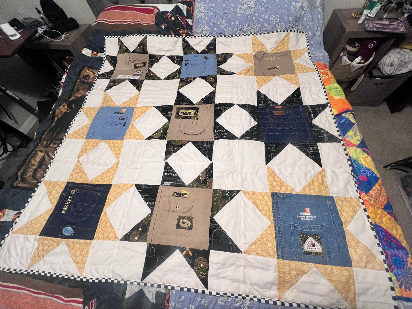 Listing for Custom Memory Quilt T Shirt Quilt- Made to Order